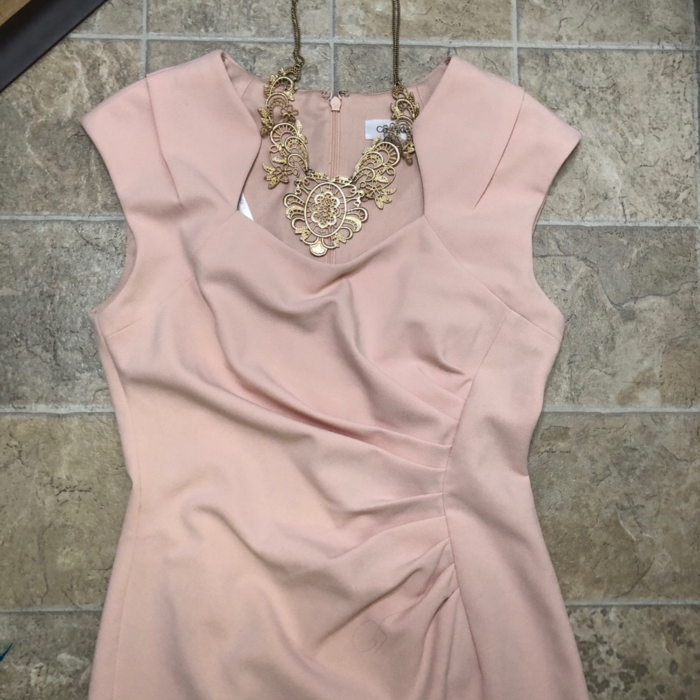 Cute Pastel Ashy Pink Professional Dress
